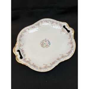 Antique Theodore Haviland Limoges France Platter Schleiger 610 Roses Gold Gilt